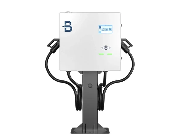 Charger on manufacturer pedestal – front