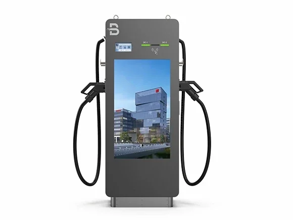 Charger with a 43-inch advertising display